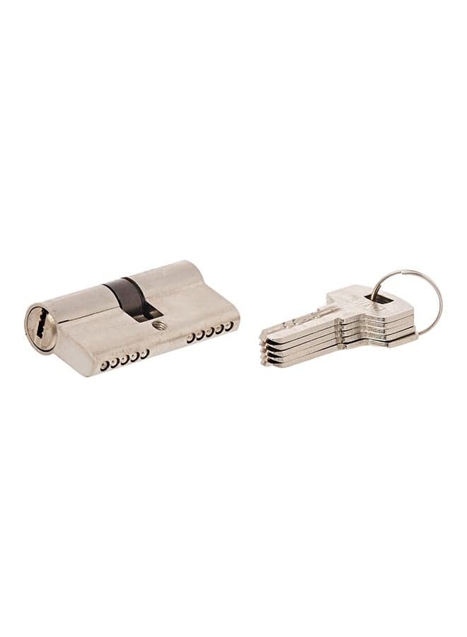 Cylinder Door Lock Silver 60mm