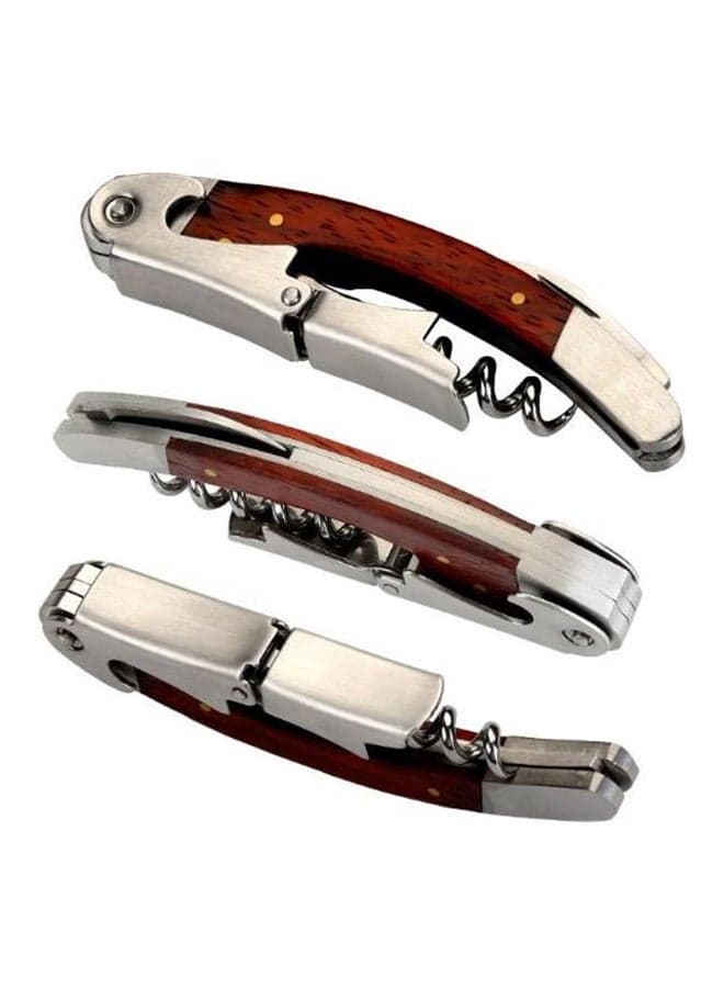 Sommelier Corkscrew Bottle Opener Brown/Silver