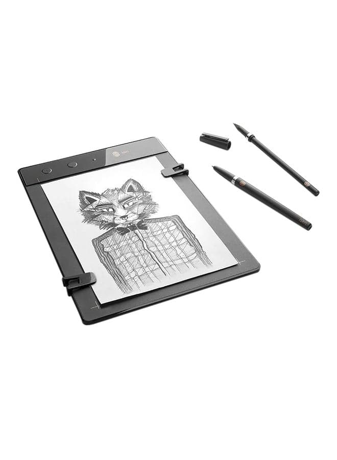 2 + Digital Drawing Pad With Pencils Black