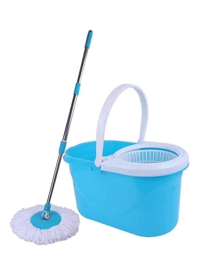360 Degree Hand Pressure Mop With Bucket Blue/White