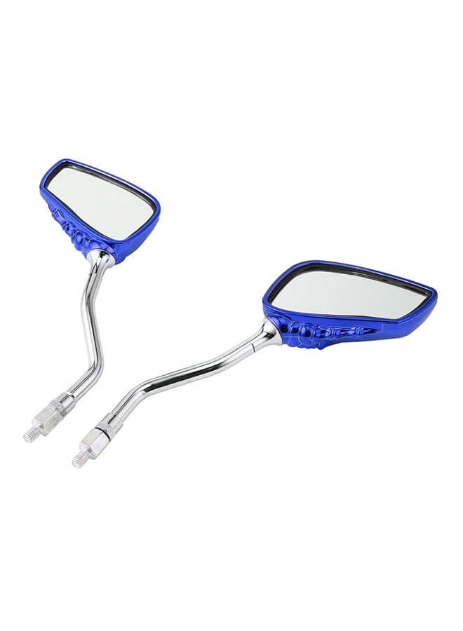 2-Piece Left Right Skeleton Skull Rearview Mirrors For Motorcycle