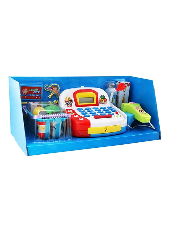 Supermarket Pretend Cash Register Playset 20x42x15cm