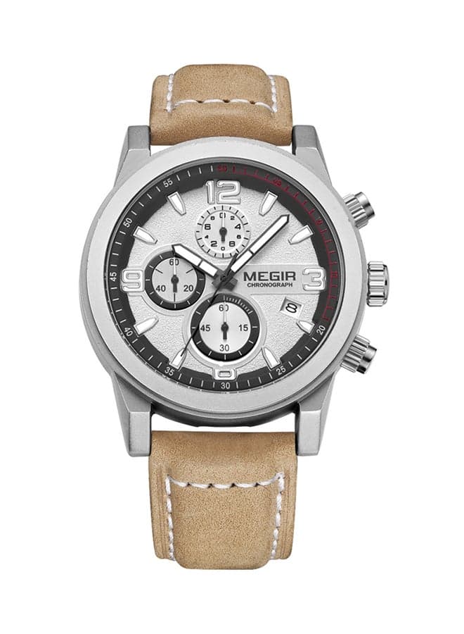 Men's Water Resistant Leather Analog Watch 2026