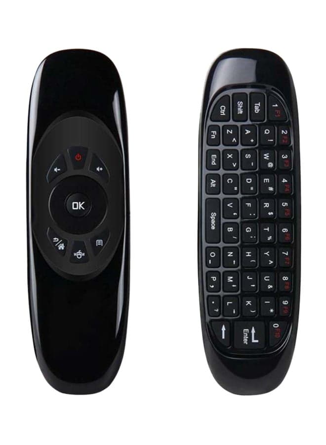 C120 Wireless Air Mouse Remote Controller With Keyboard Black