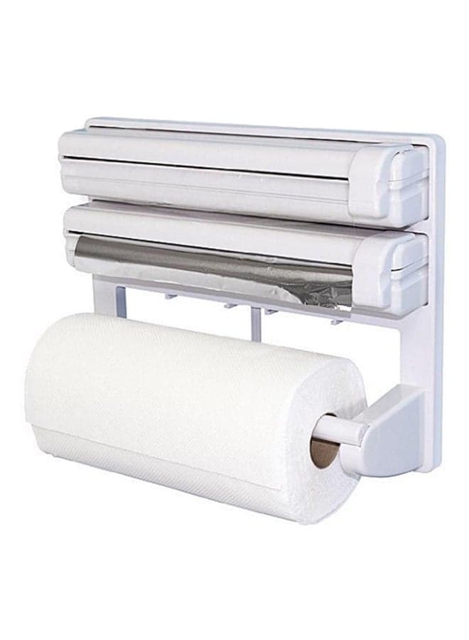 Kitchen Paper Foil And Cling Wrap Dispenser White