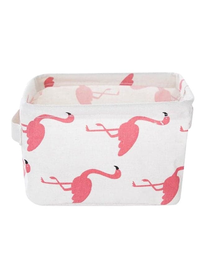 Bath Storage Basket Pink/White 21x16.5x13cm