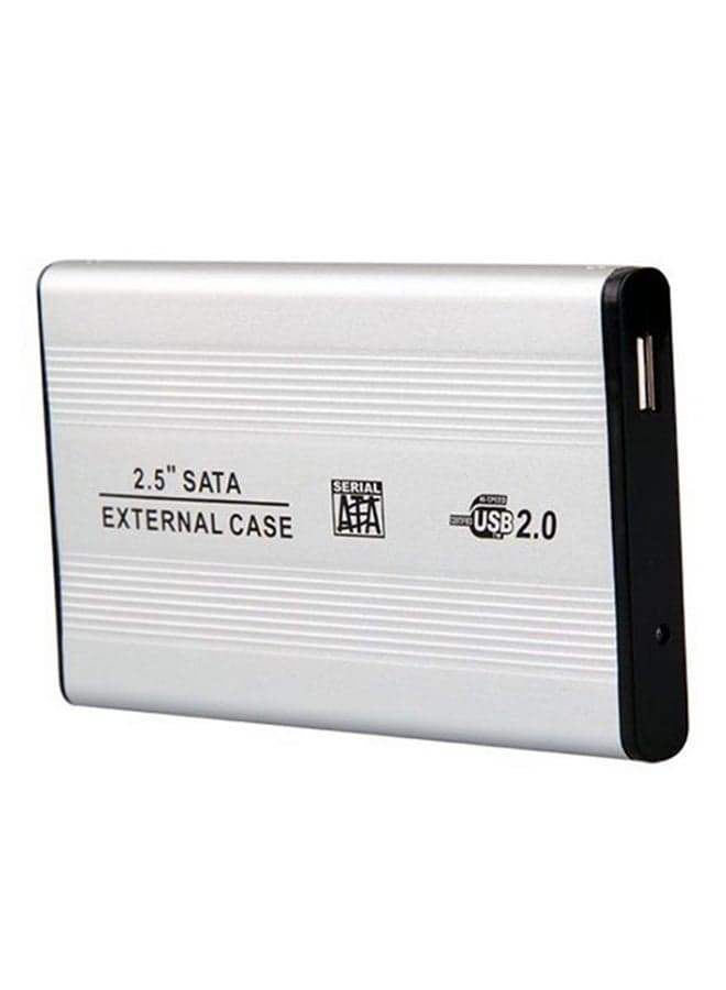 USB 2.0 SATA Hard Disk Drive External Adapter Case Silver