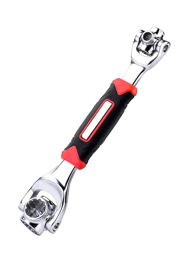48-In-1 360-Degree Rotating Multi-Function Wrench Red/Silver