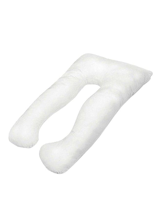 U-Shaped Maternity Pillow Cotton White 100x120cm