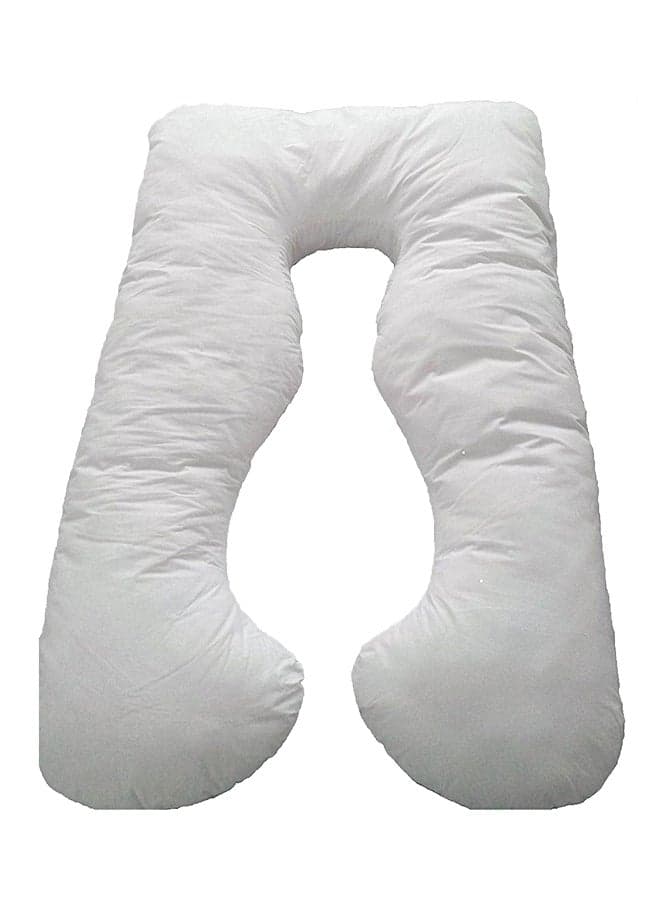 U-Shaped Maternity Pillow Cotton White 80x120cm