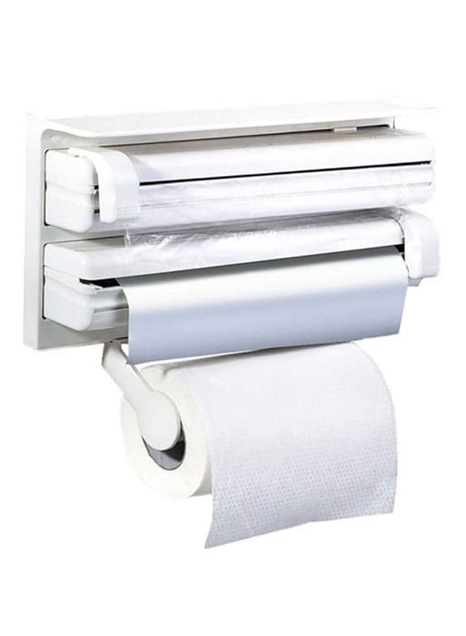 Triple Roller Kitchen Paper Dispenser White