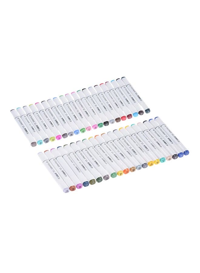 40-Piece Graphic Art Twin Tip Highlighter Set Multicolour