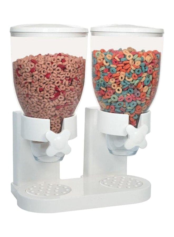 Dry Food Cereal Dispenser White