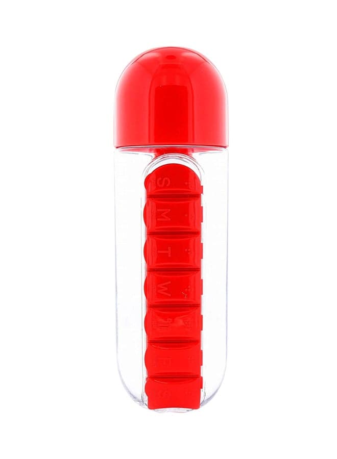 Water Bottle With Pill Organizer 680ml