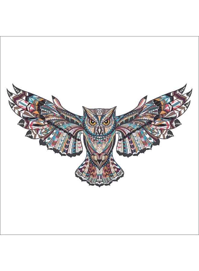 Owl Decorative Wall Sticker Multicolour 45x60centimeter