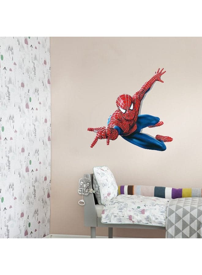 Spiderman Wall Sticker Red/Blue 90x110centimeter