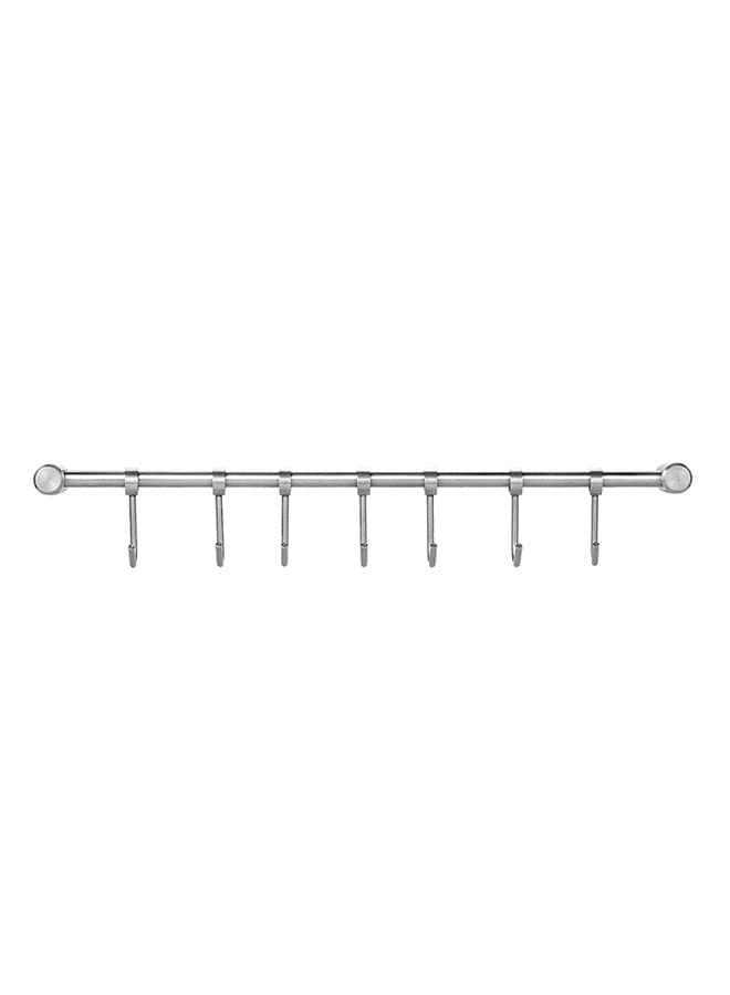 7-Hook Wall-mounted Hanger Silver