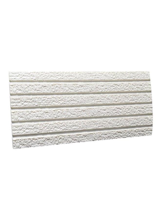 3D Brick Self-Adhesive Decorative PVC Wall Sticker White 60 x 30centimeter