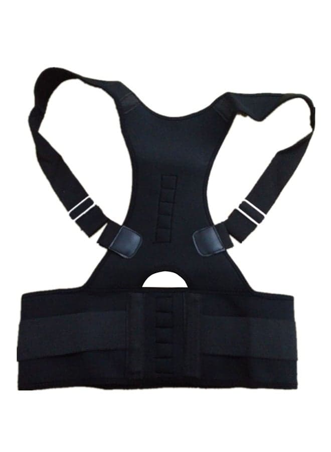 Adjustable Shoulder Back Brace Posture Correction Belt Black XL