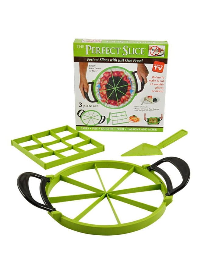 3-Piece Slicer Set Green/Black 32.2cm