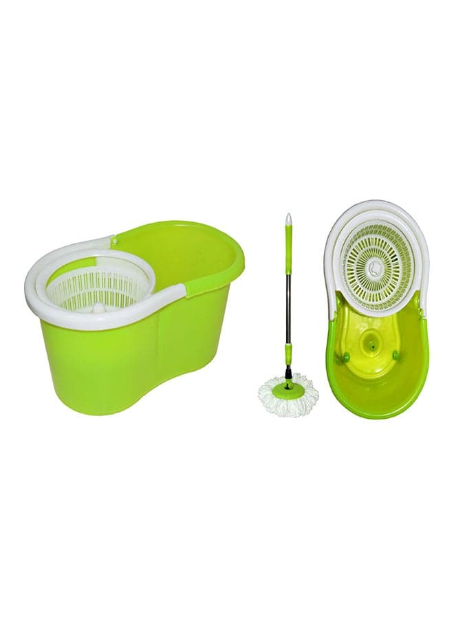 360 Degree Rotating Mop Stick With Bucket Green 50x30x30cm