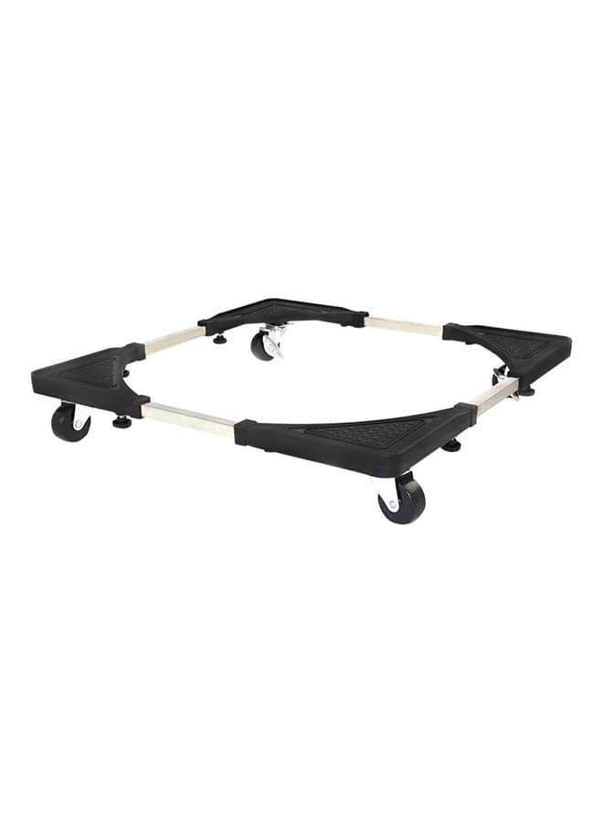 Heavy Duty Washing Machine And Refrigerator Adjustable Stand 100323 Silver/Black