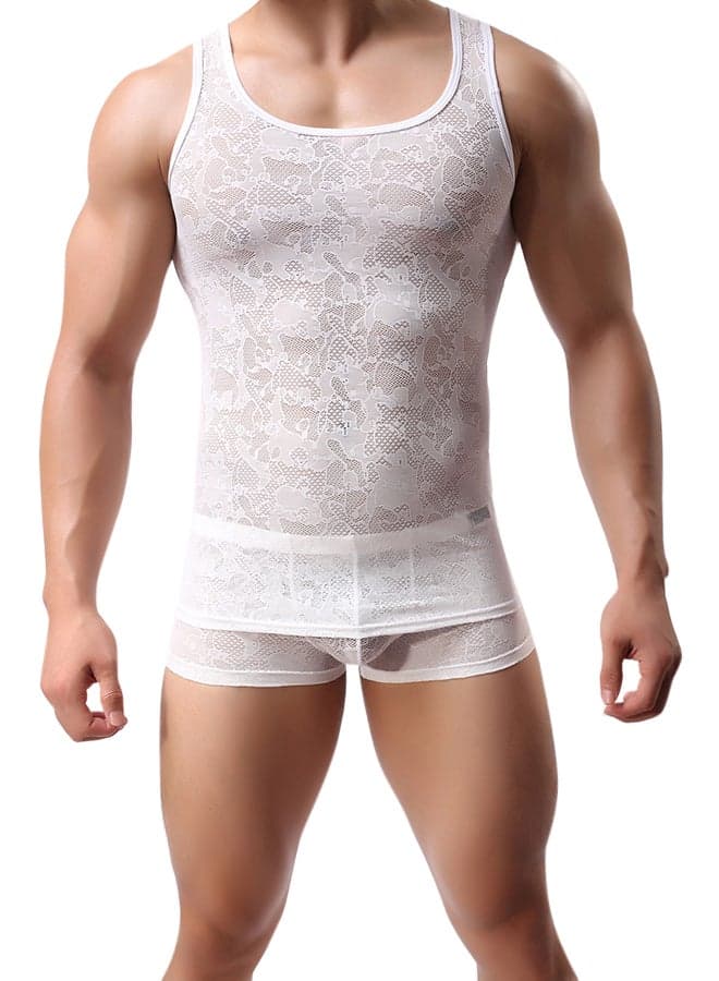 Lace Detailed Vest White