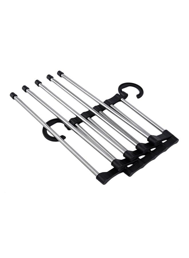 Trouser Pants Rack Hanger Space Saving Silver/Black