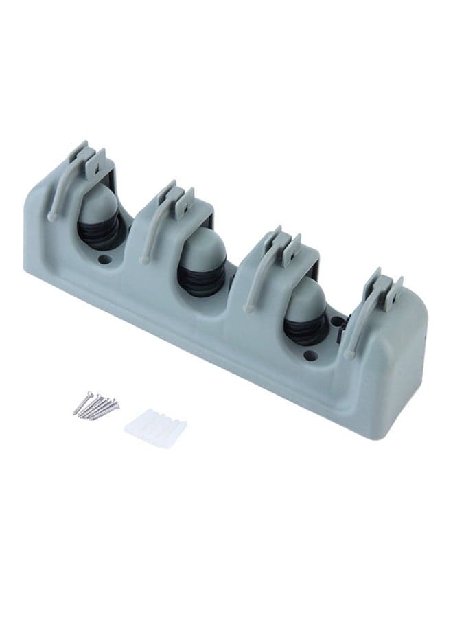 Plastic Wall Mounted Mop Organizer Grey