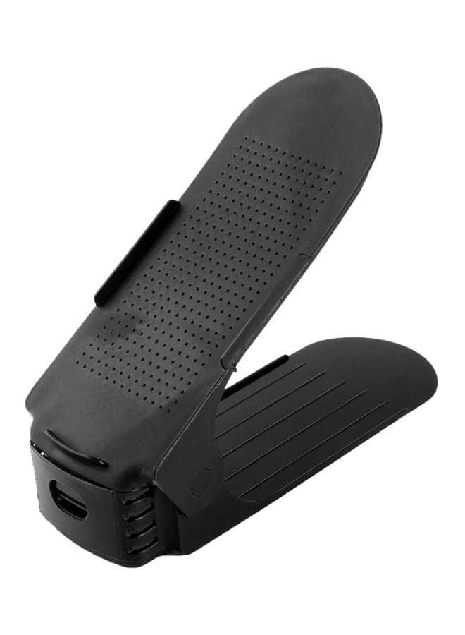 Adjustable Shoe Slots Organizer Black