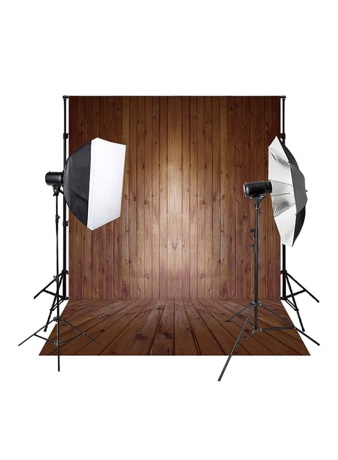 Classic Fashion Wooden Floor Studio Background Brown