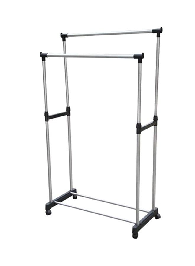 Metal Cloth Hanger Silver/Black 85x42x160cm