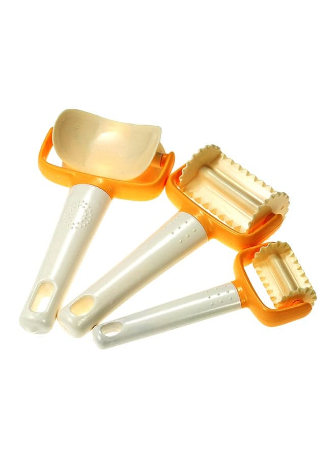3-Piece Cutting Tools Set Yellow/Orange/White 141grams