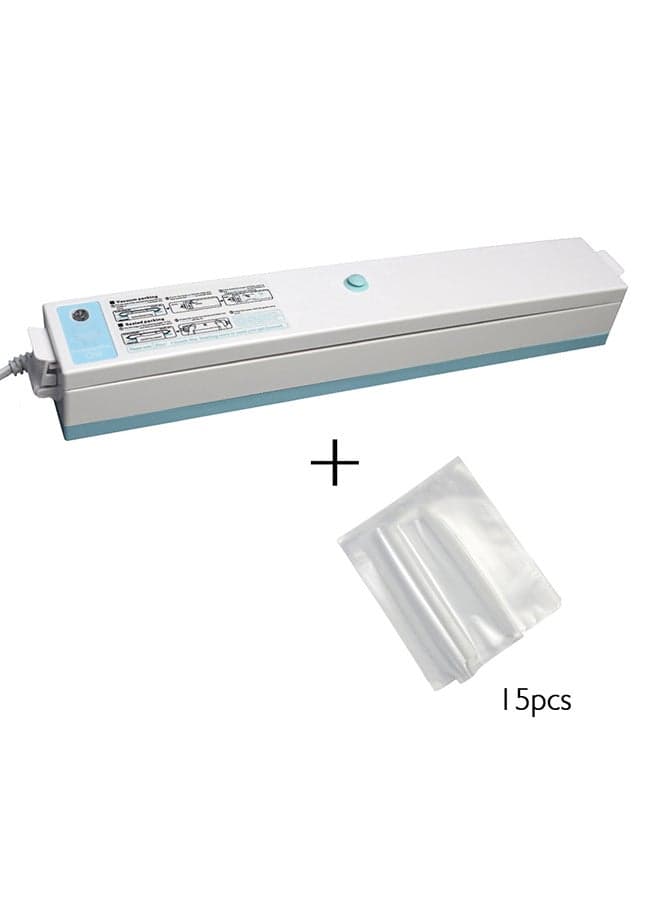 Vacuum Sealer Machine With 15 Piece Pouch Blue 700grams