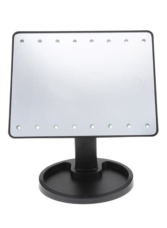 Rotating LED Touch Screen Large Makeup Mirror 2332442 Black