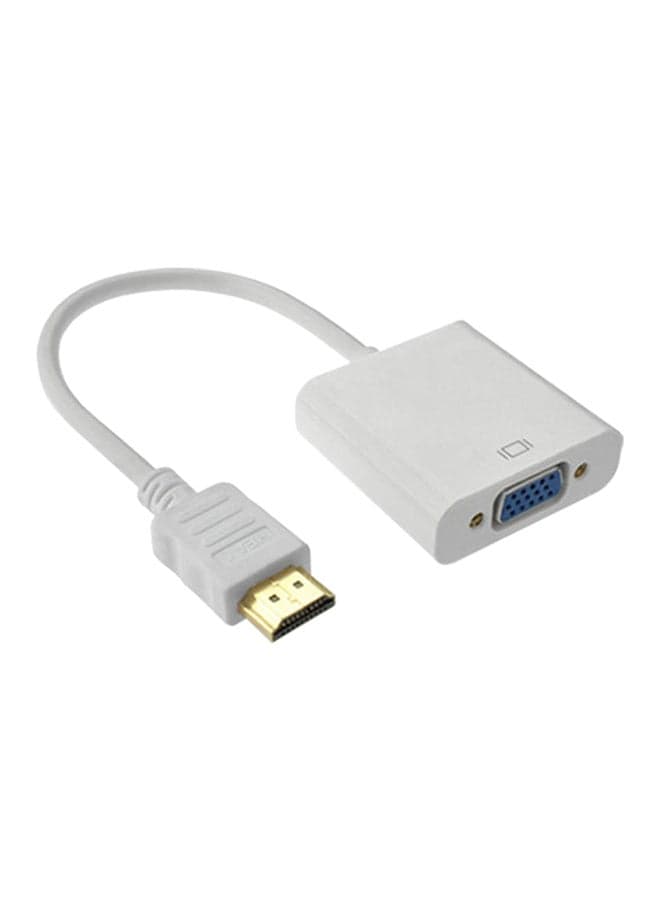 HDMI To VGA Video Cable Adapter White