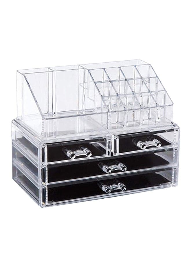 4 Drawers Acrylic Cosmetic And Jewelry Organizer