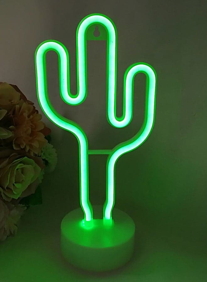 LED Neon Sign With Holder Base Green 315grams