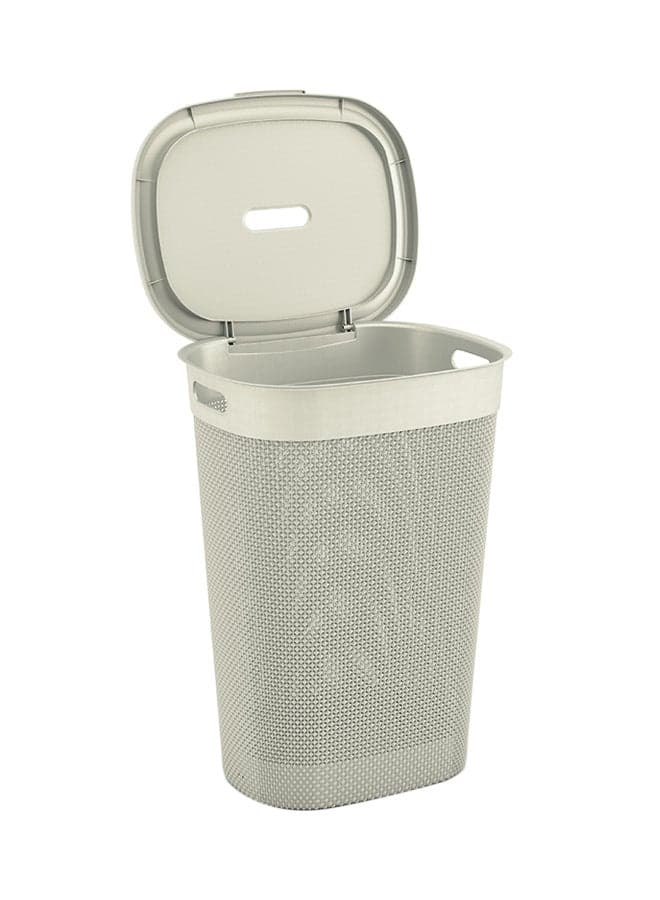 Filo Hamper Laundry Basket With Lid Ivory 55Liters