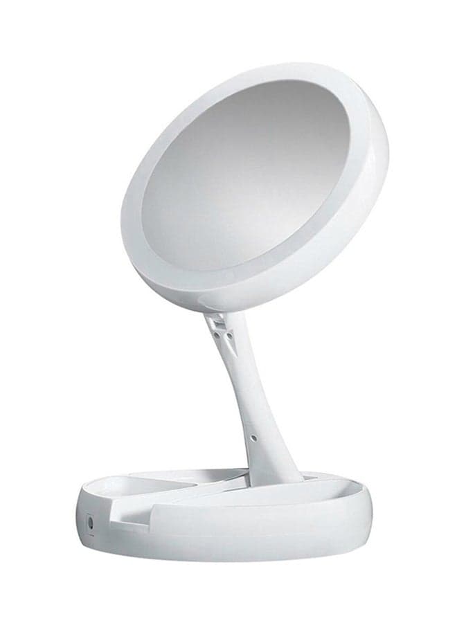Foldable LED Makeup Mirror White