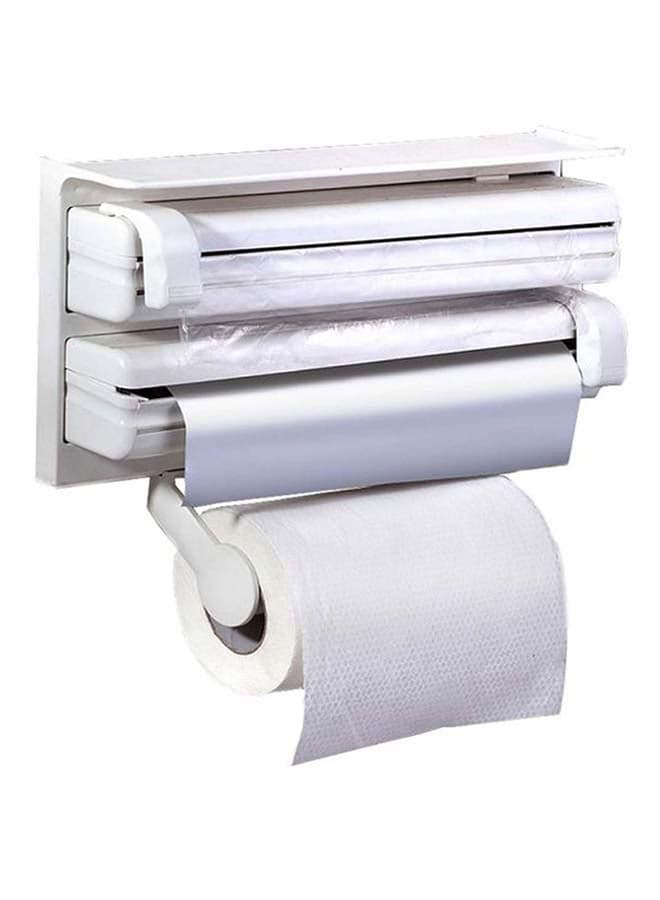 Triple Layer Napkin Dispenser White 7x18.5x38centimeter