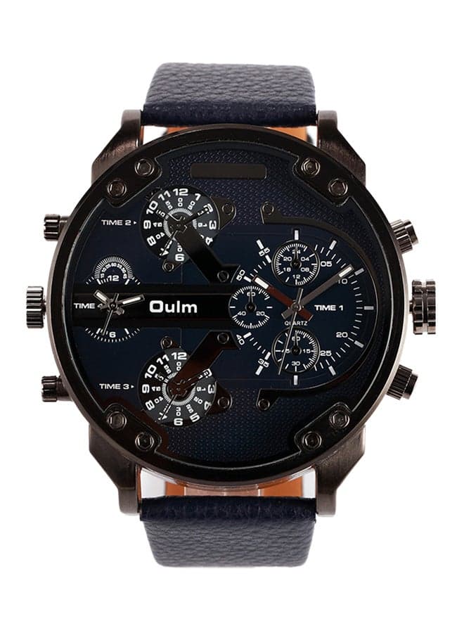 Men's Leather Chronograph Watch HP3548-NB