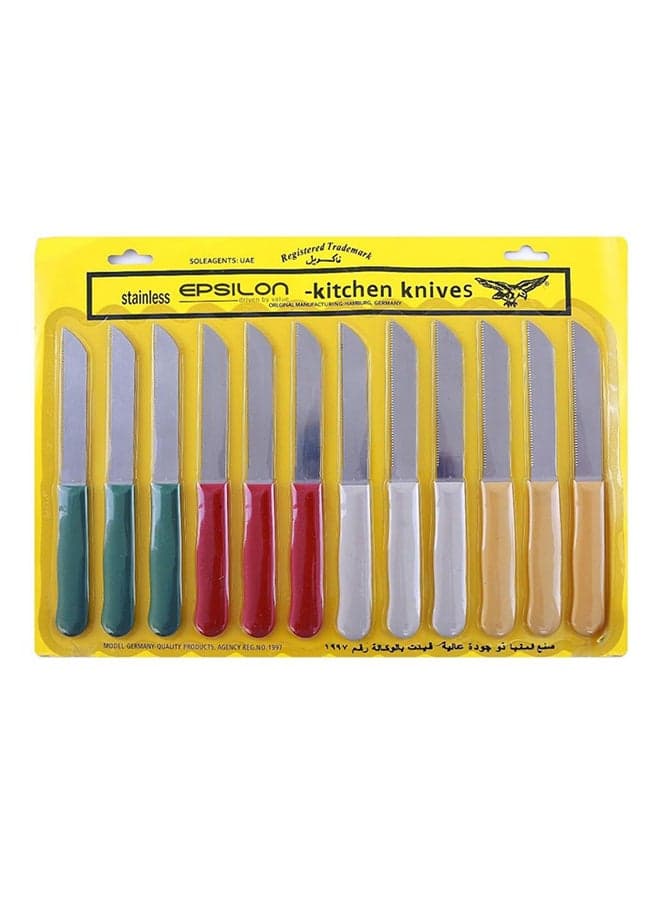 12- Piece Knives Set Multicolour