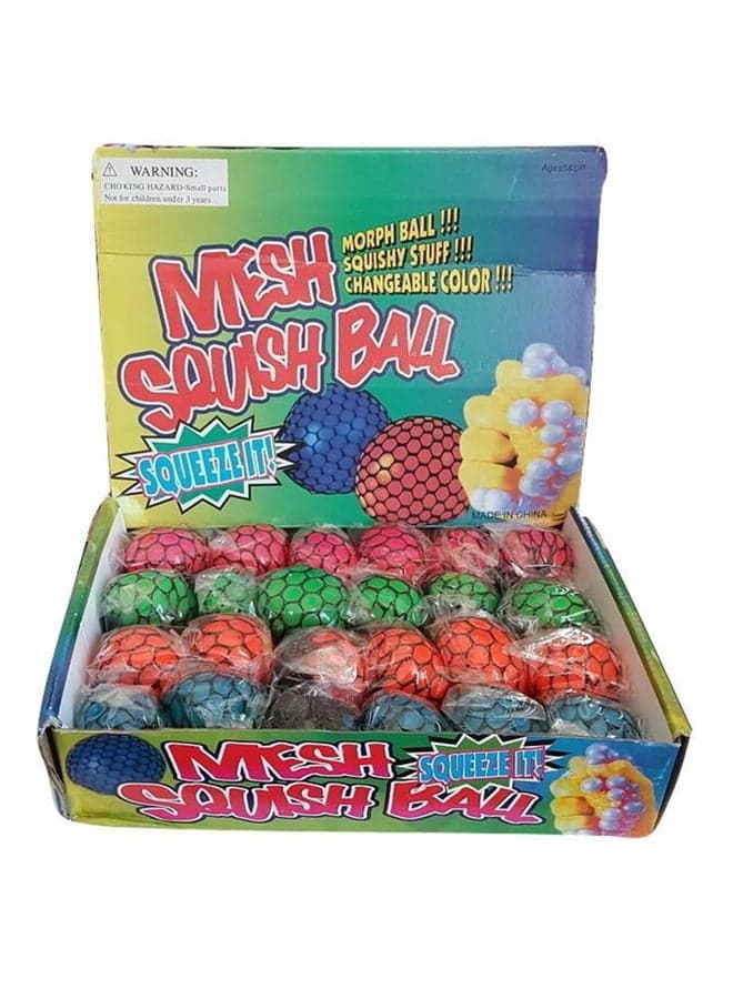 24-Piece Stress Reliever Mesh Squish Ball Set