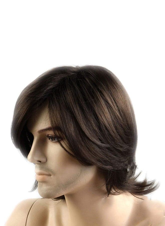Medium Hair Wig Dark Brown 10inch