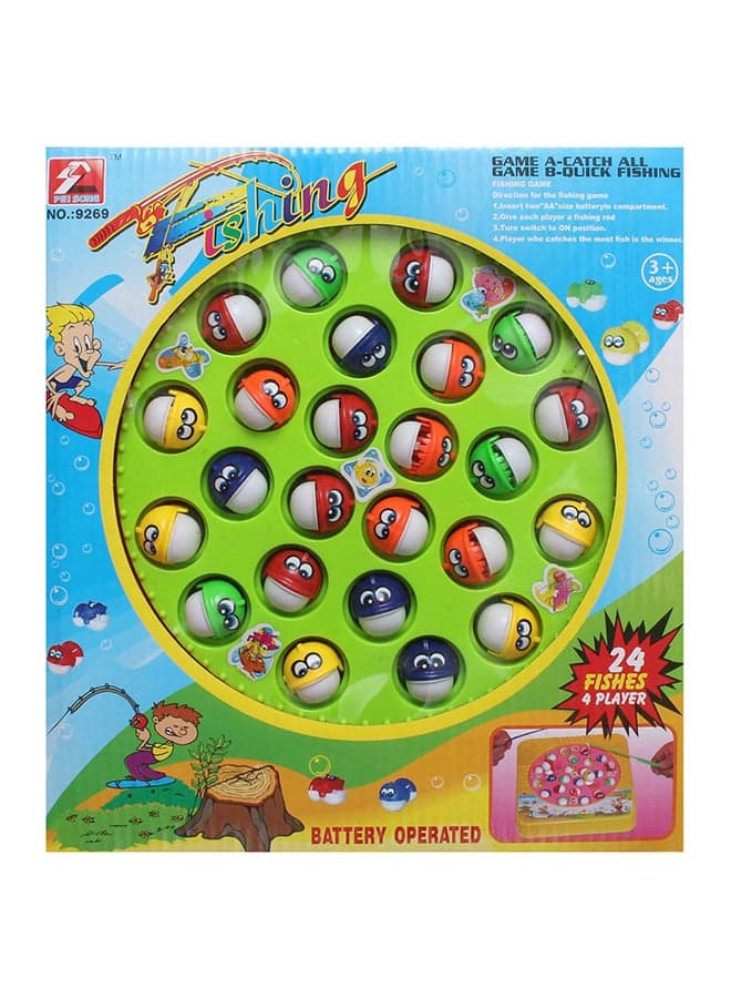 High-Quality Portable Creative Battery Operated Plastic Fishing Game For Kids 34.6x4.8x33.2cm