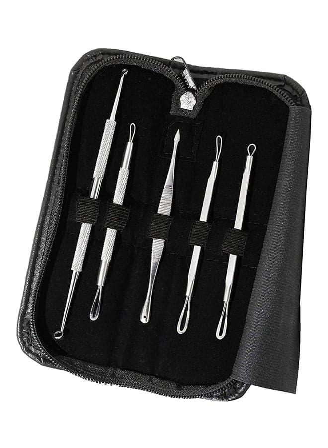 5-Piece Blackhead And Blemish Remover Kit Silver