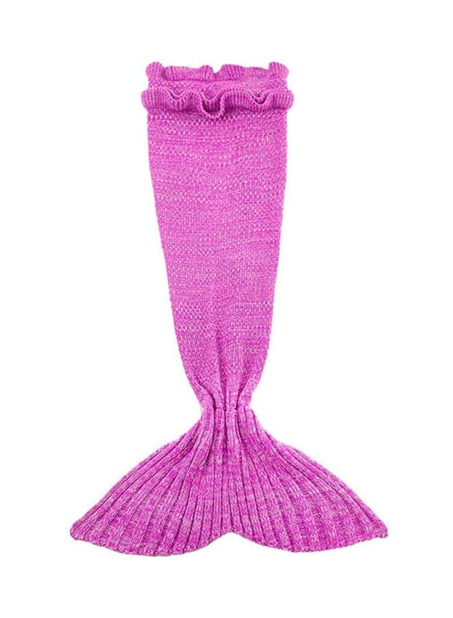 Crochet Mermaid Tail Blanket Cotton Pink
