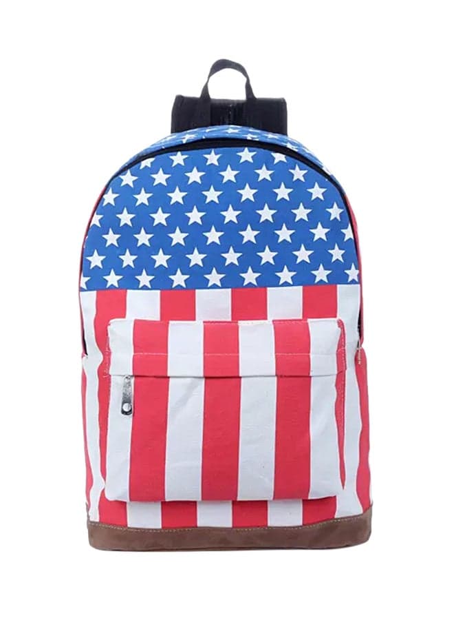 US Flag Printed Backpack Red/White/Blue