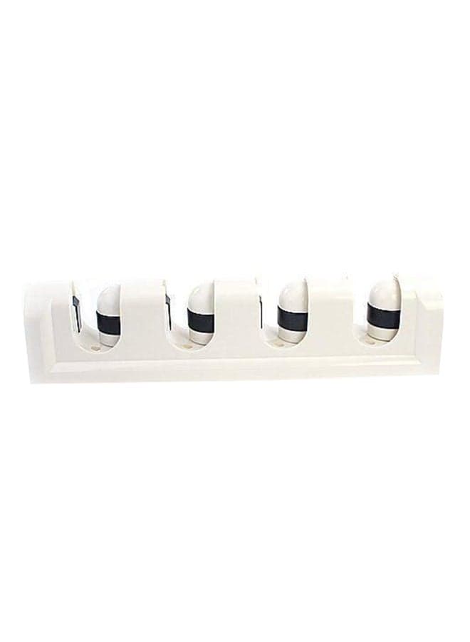 Plastic Magic Broom Holder White/Black 16x20cm